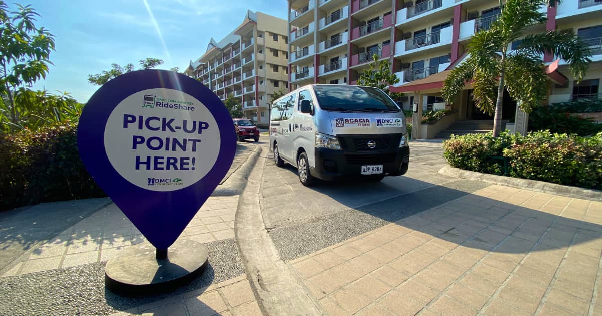 RideShare is an app-based carpool program offered by DMCI Homes for residents of its condo communities.